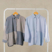Load image into Gallery viewer, Silvertote Apparel Pakaian Wanita kemeja Mono Shirt Blue
