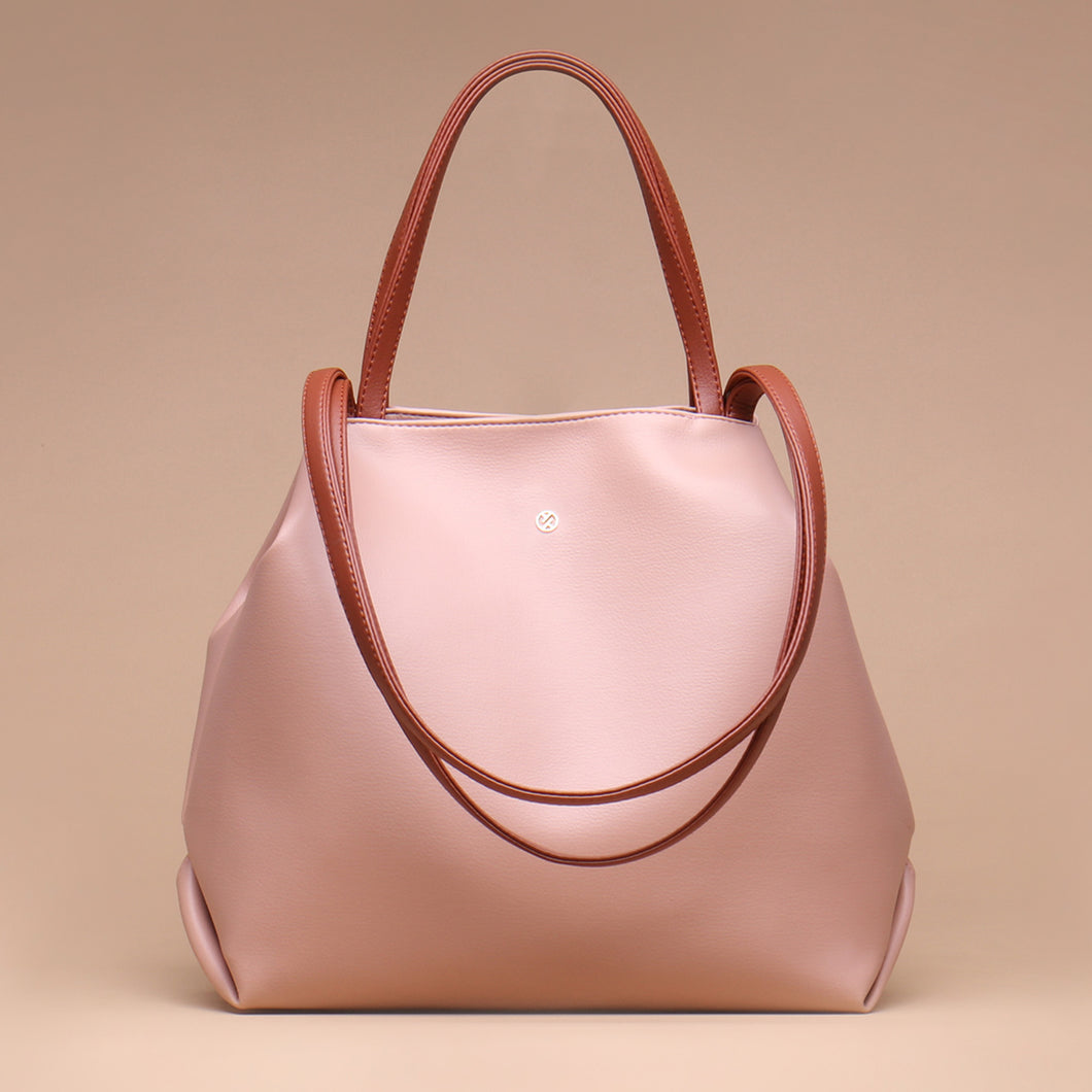 Ivonne Tote Bag Pink Brown