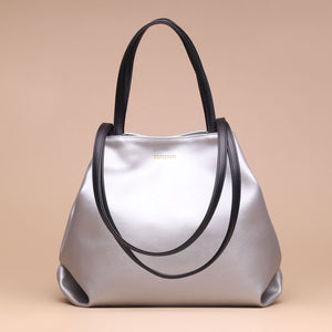 Ivonne Tote Bag Silver Black