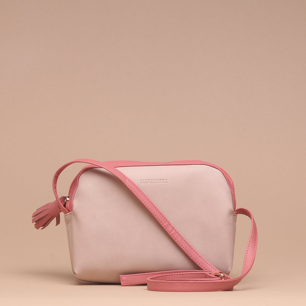 Zarah Sling Bags Creme Pink
