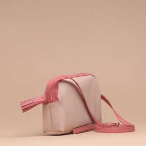 Zarah Sling Bags Creme Pink
