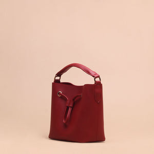 Suri Mini Bucket Bag Maroon