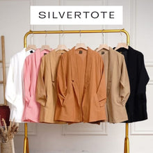 Load image into Gallery viewer, Silvertote Apparel Pakaian Wanita Margot Linen Oversize Blazer
